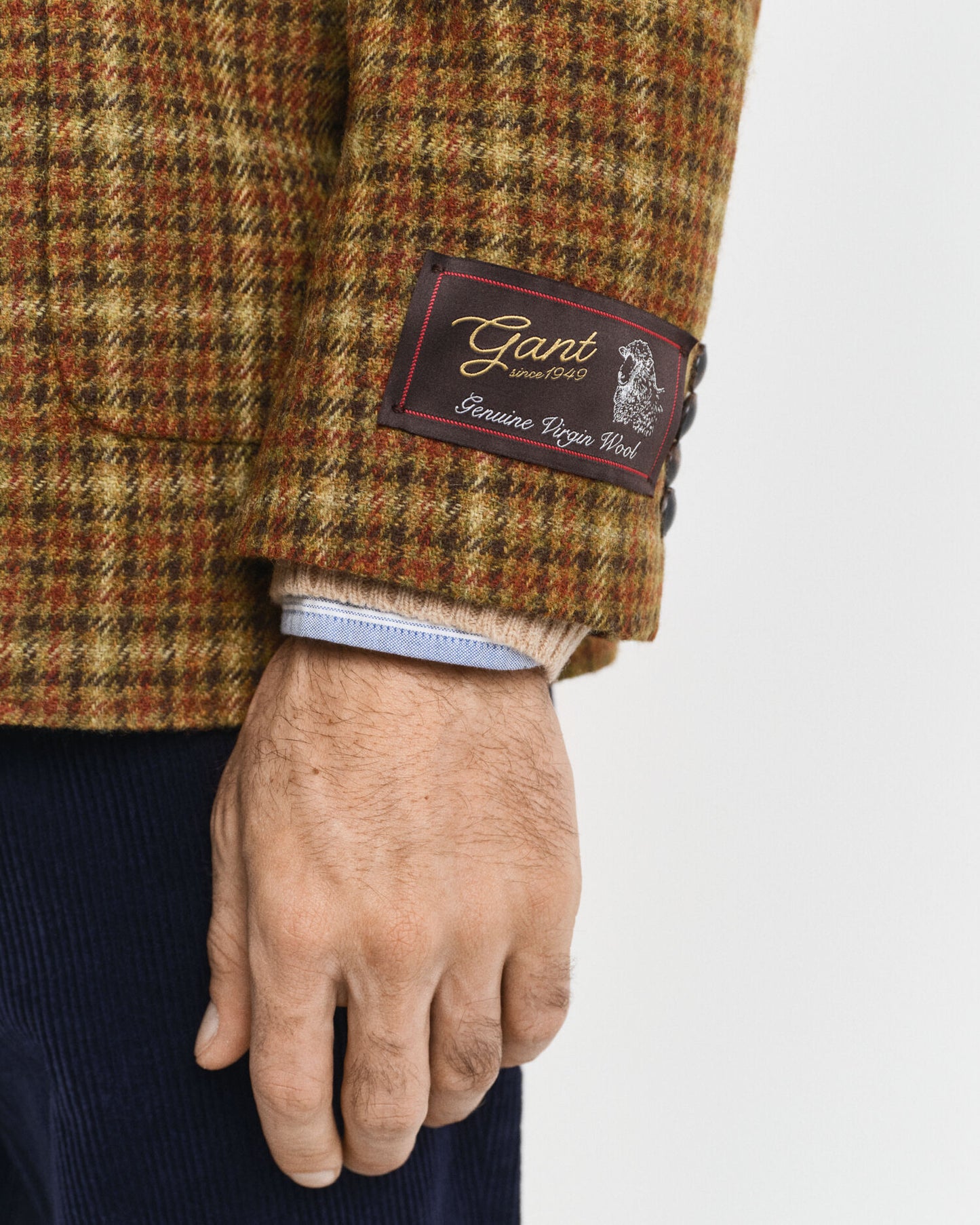 Veste de tailleur en tweed à carreaux coupe décontractée