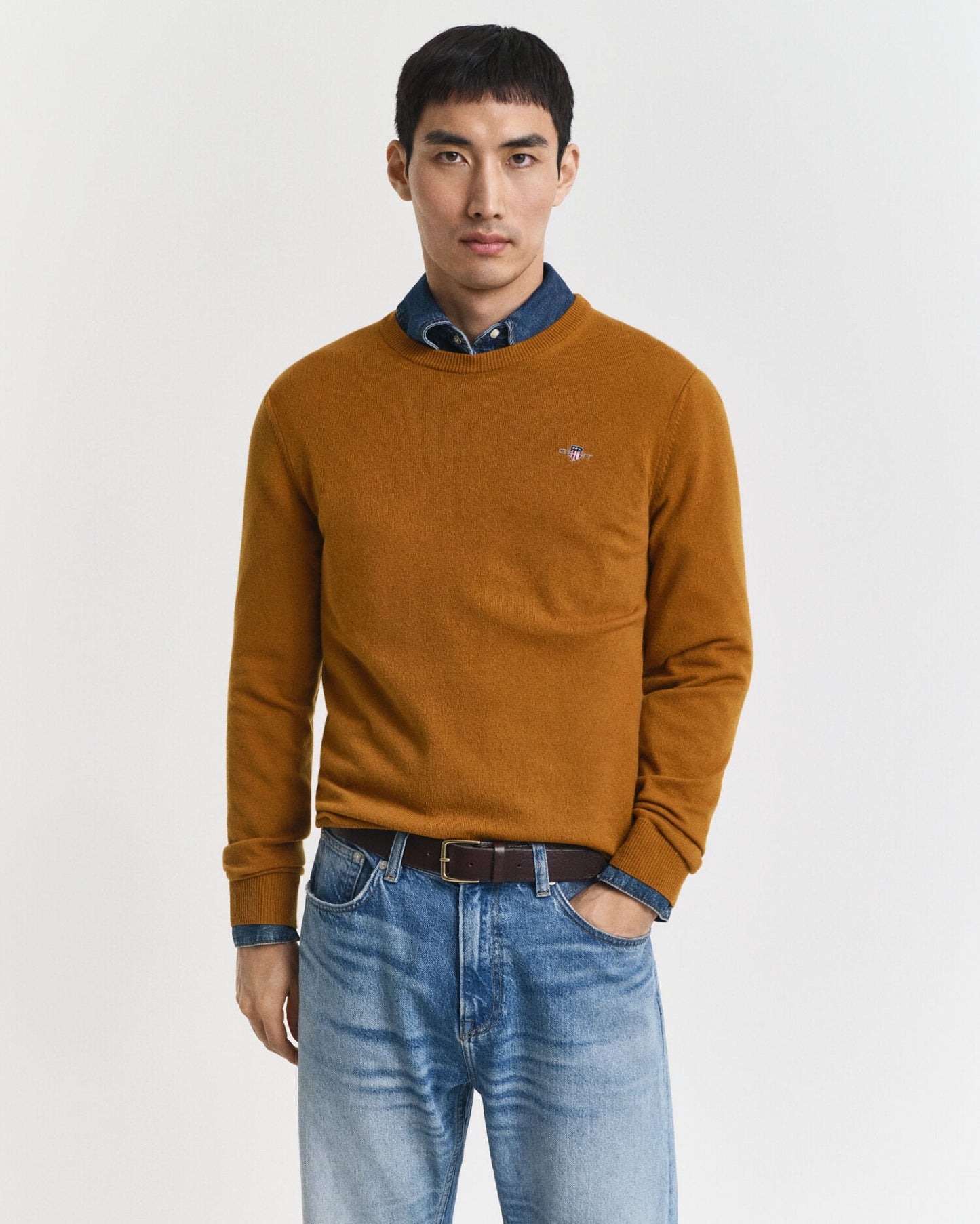Pull ras du cou en laine d'agneau superfine