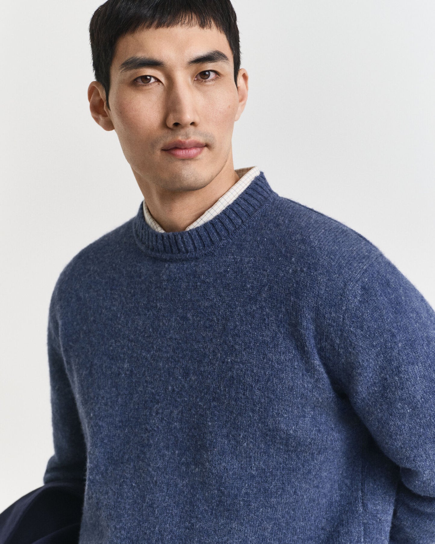 Pullover mit Rundhalsausschnitt aus schottischer Wolle