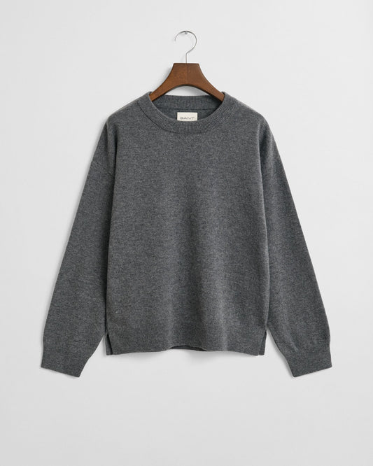 Pullover aus superfeiner Lammwolle mit Rundhalsausschnitt