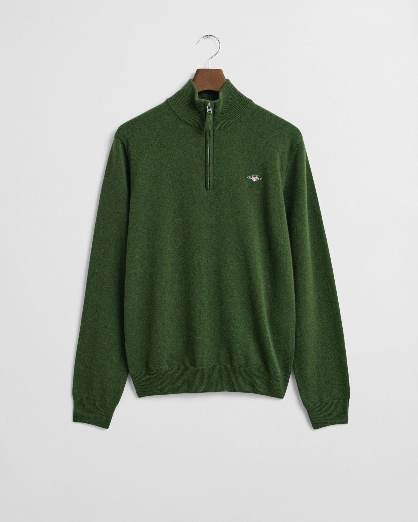 Feinste Lambswool-Pullover mit halbem Reißverschluss