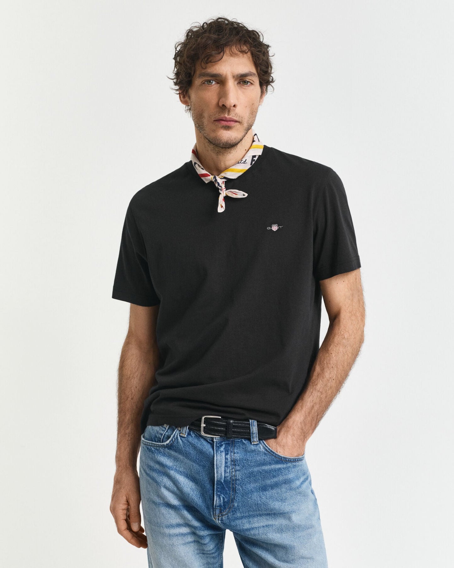 T-shirt Regular Coupe Droite avec Écusson