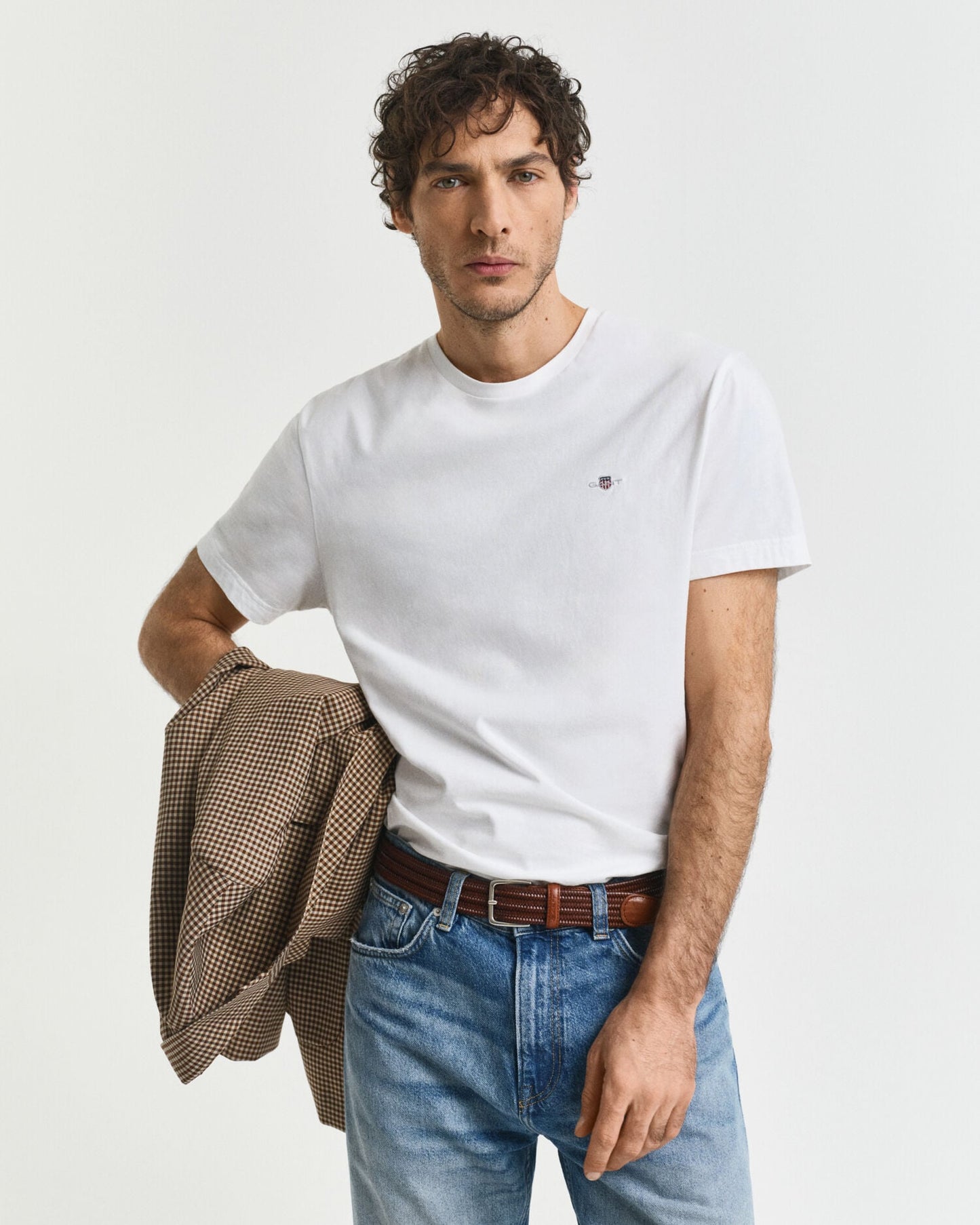 T-shirt Regular Coupe Droite avec Écusson
